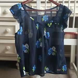 Hollister Floral Blouse SzM